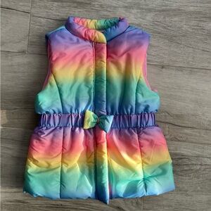 Colorful Rainbow Puffer Vest